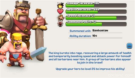 coc barbarian king|barbarian king coc ability.